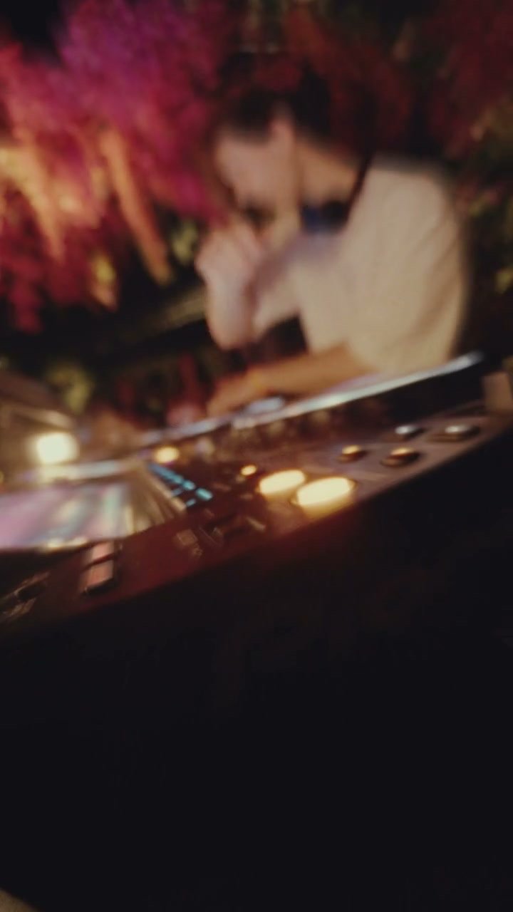 DJ booth at a Saints nightlife event near Messina, photographed by Francesco La Rosa